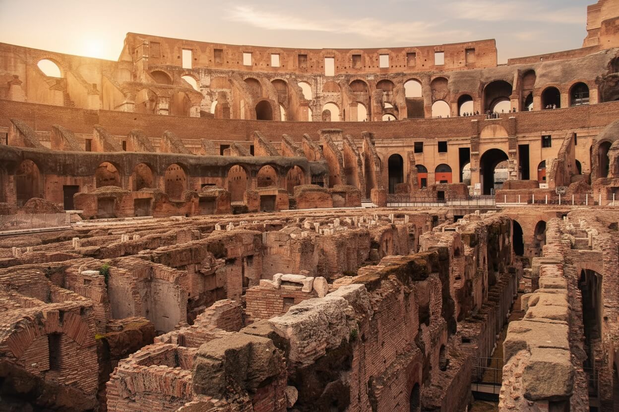 Coliseo de Roma visto desde la Via dei Fori Imperiali